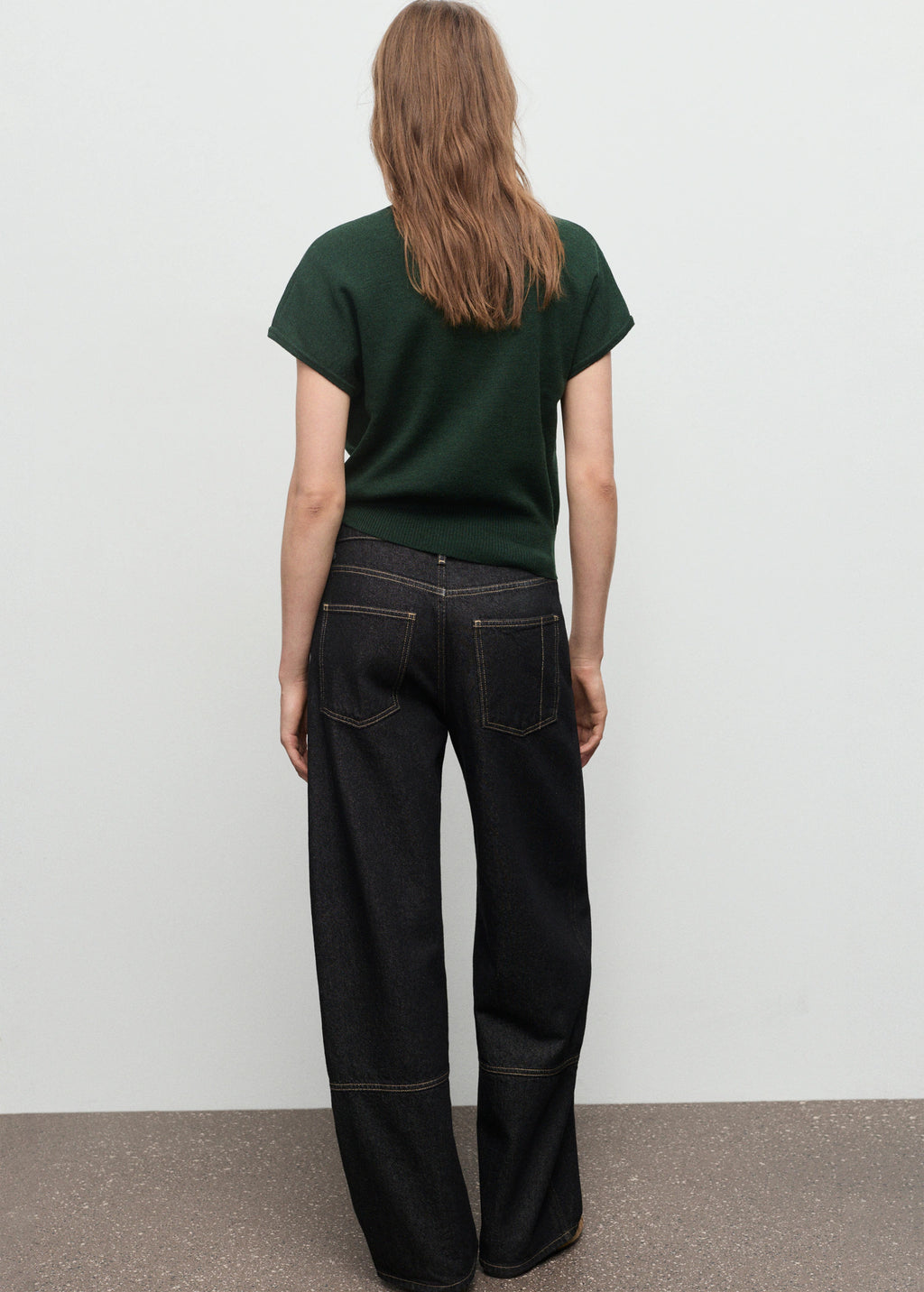 Short Sleeved Top With Draped Neckline