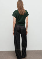 Short Sleeved Top With Draped Neckline