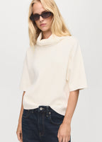 Short Sleeved Turtleneck Sweater