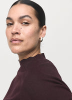 Short Sleeved Wool Blend Sweater