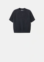 Short Sleeved Wool Blend Sweater