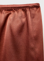 Silk Shorts With Contrasting Lace Trim