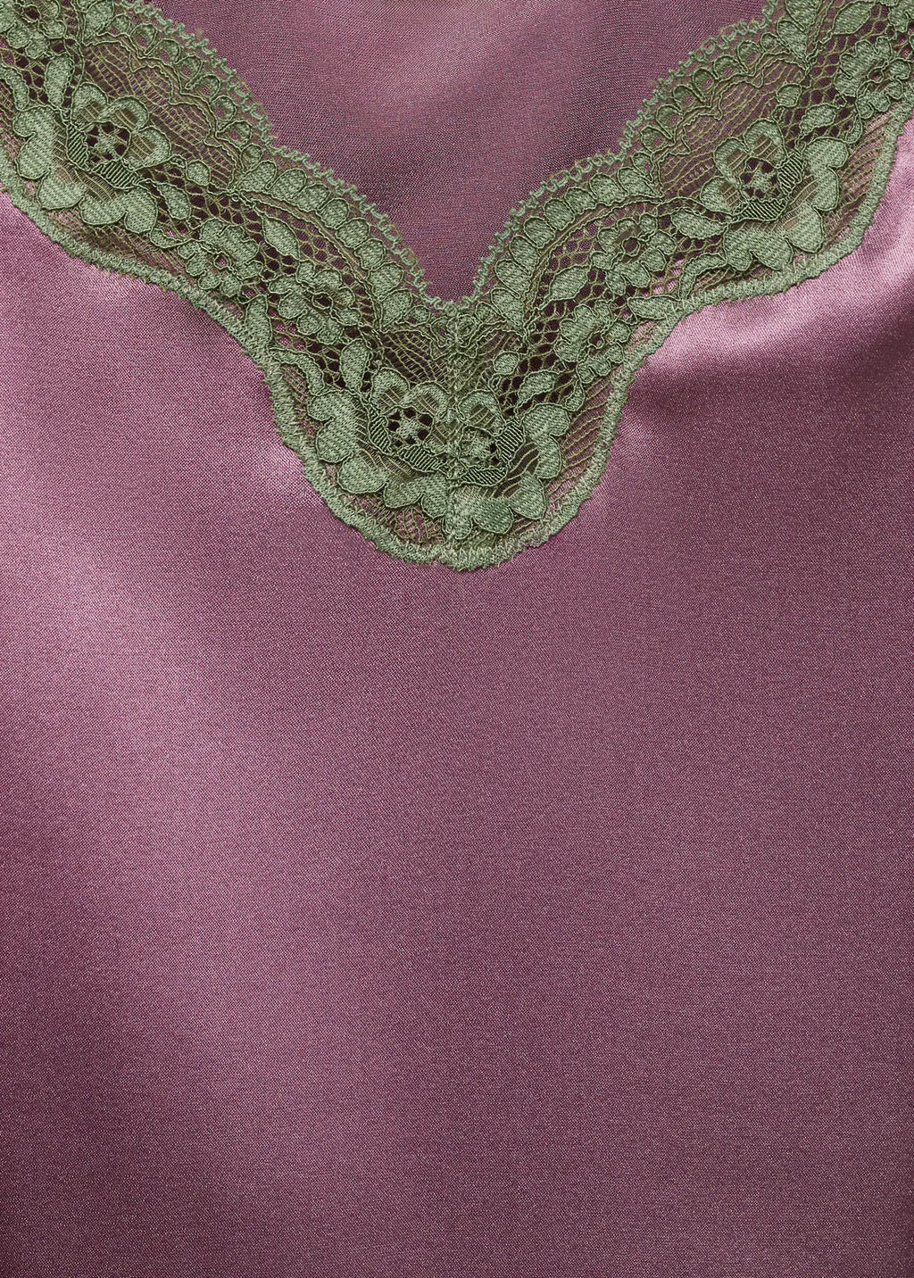 Silk Top With Contrasting Lace