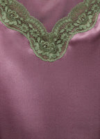 Silk Top With Contrasting Lace