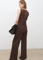 Sleeveless Top With Stitching Detail