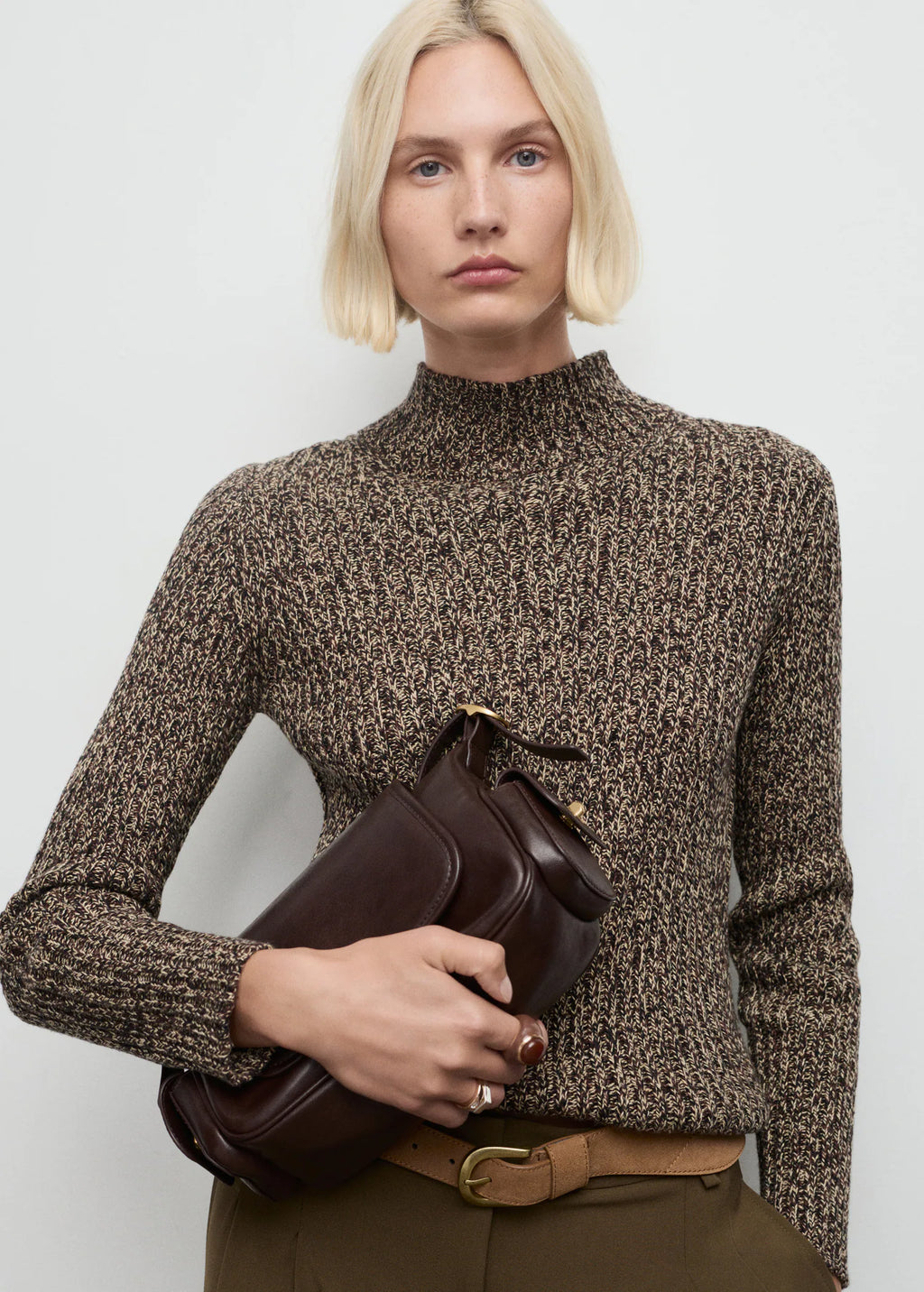 Speckled Perkins Neck Sweater