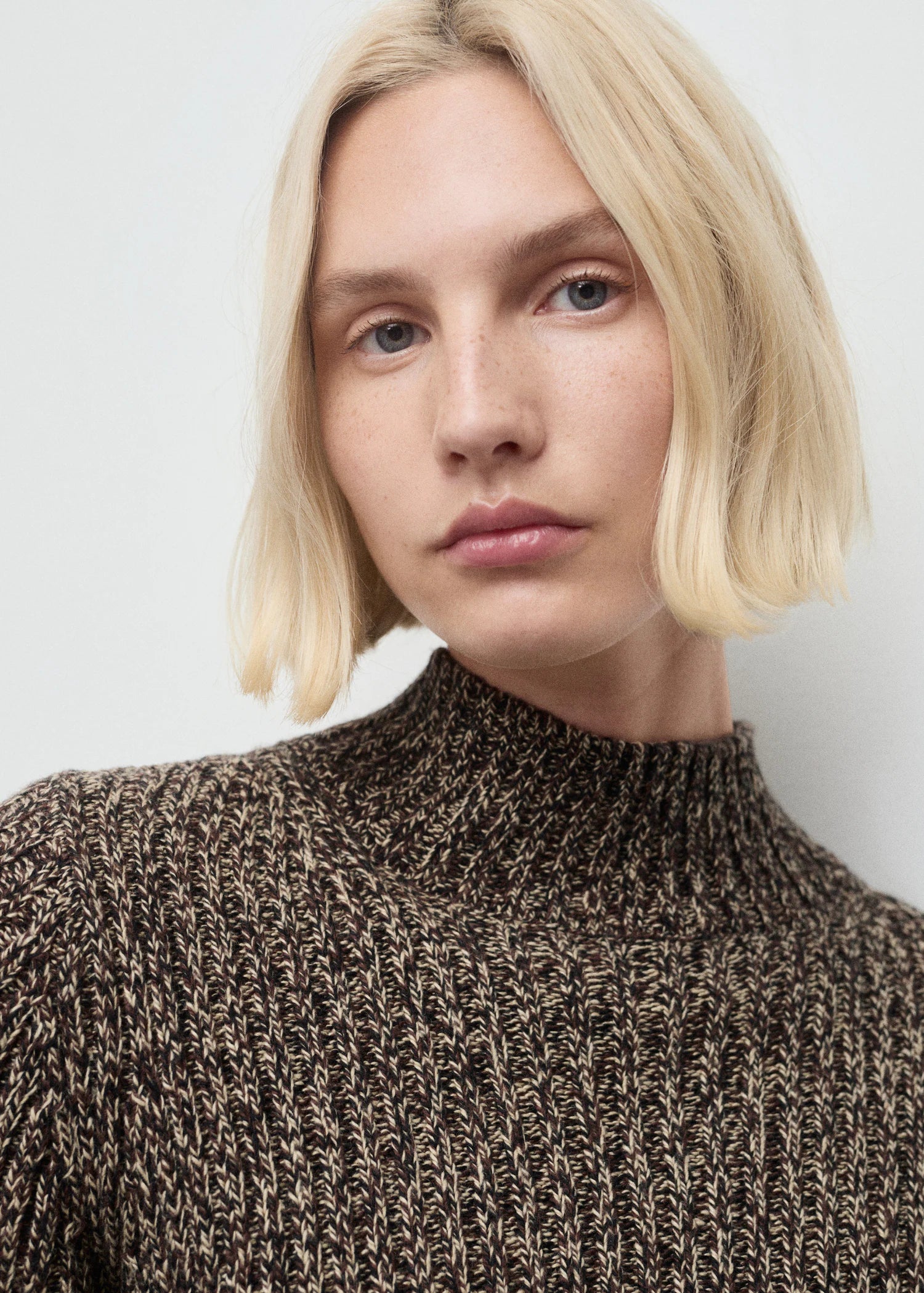 Speckled Perkins Neck Sweater