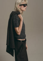 Speckled Perkins Neck Sweater