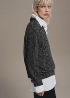 Speckled V Neck Sweater