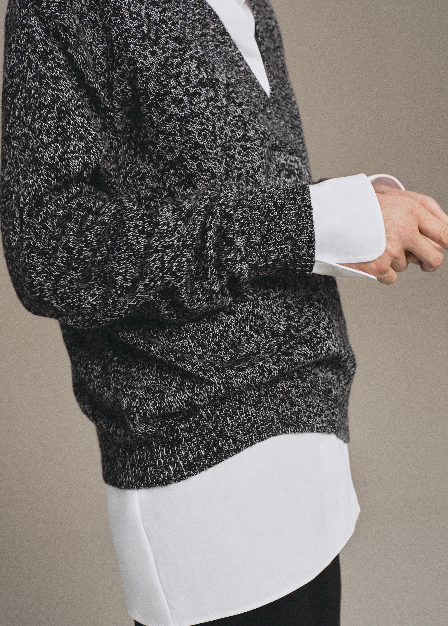 Speckled V Neck Sweater