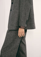 Speckled Wool Blazer With Pockets