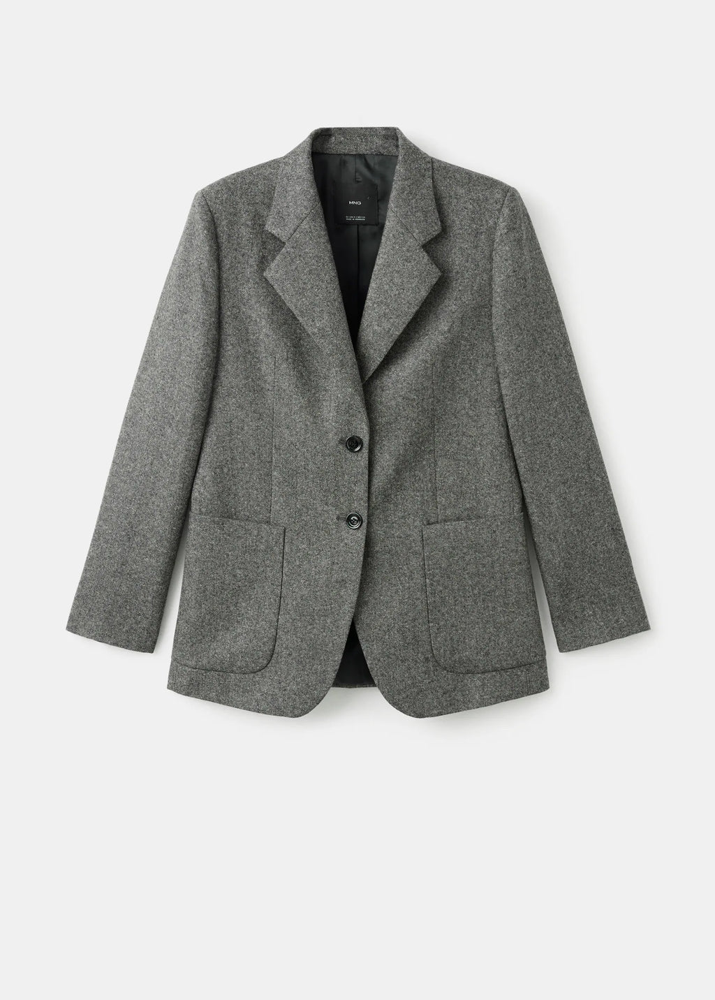 Speckled Wool Blazer With Pockets