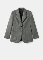Speckled Wool Blazer With Pockets