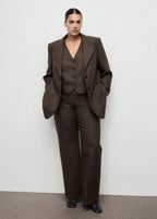 Speckled Wool Blazer With Pockets