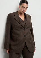 Speckled Wool Blazer With Pockets