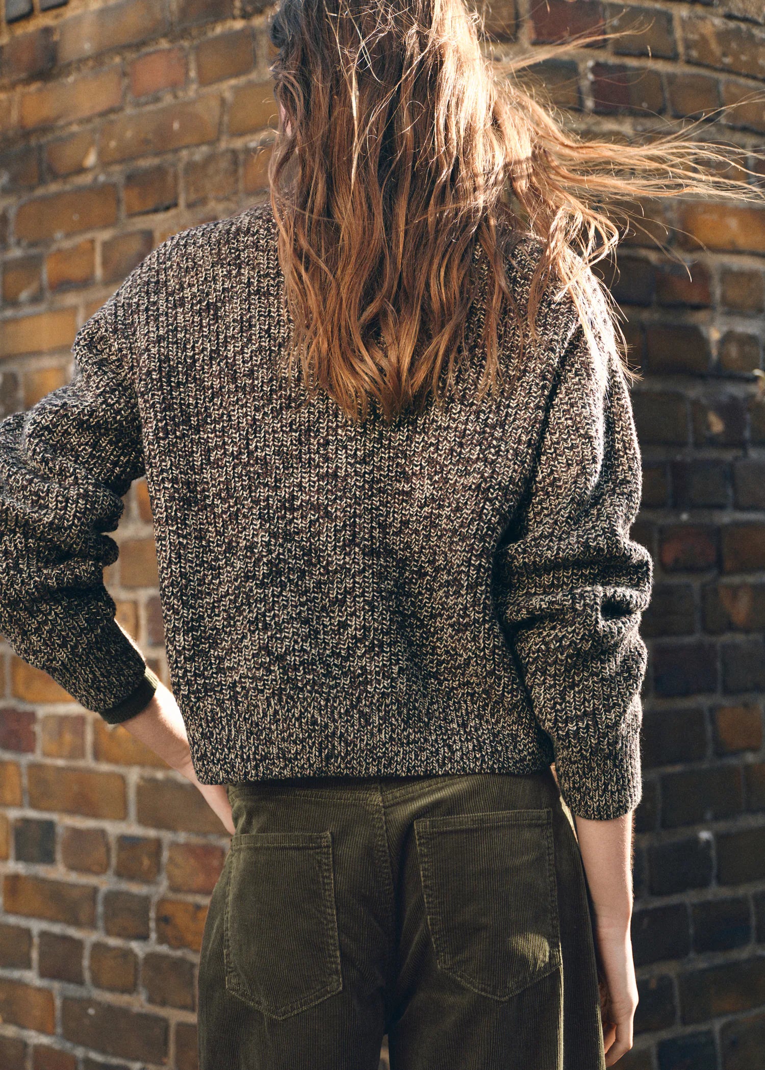 Speckled Zip Up Cardigan