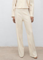 Straight Mid Rise Suit Trousers