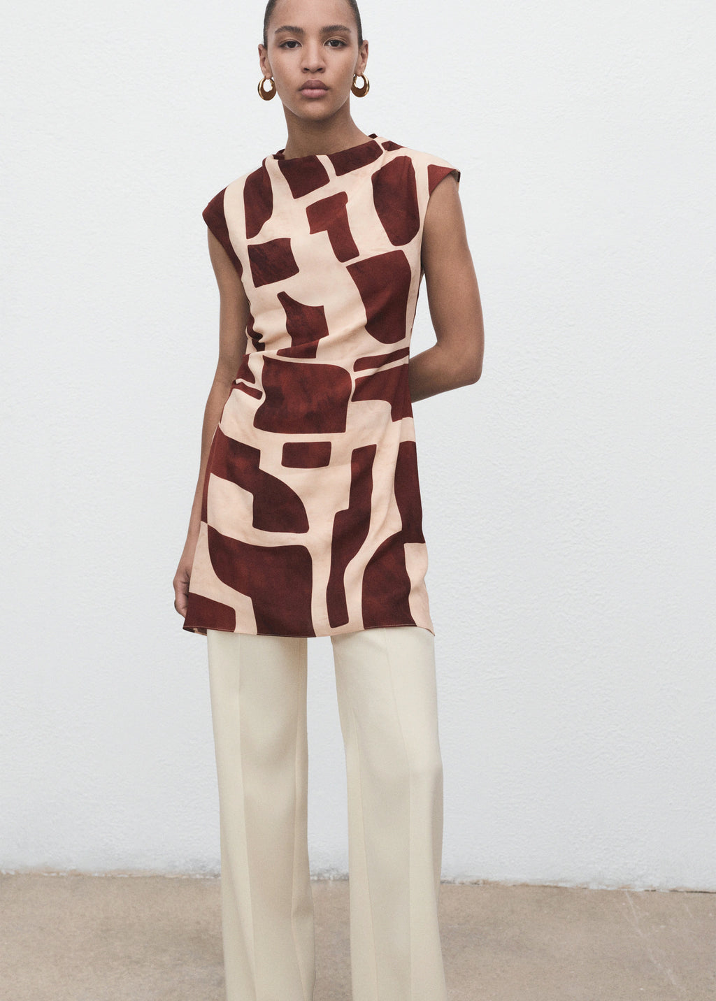 Straight Mid Rise Suit Trousers