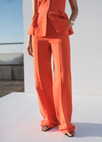 Straight Mid Rise Suit Trousers