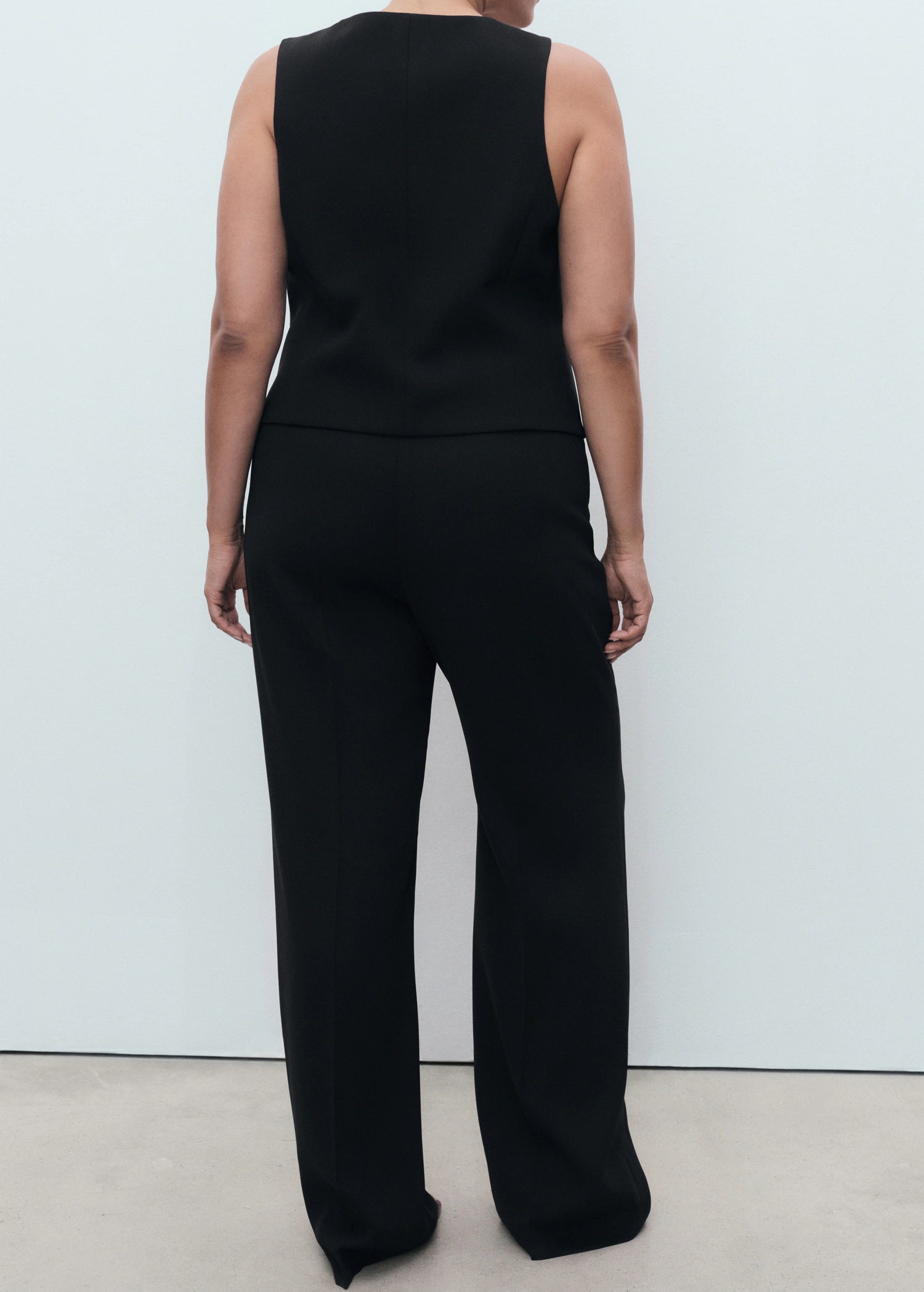 Straight Mid Rise Suit Trousers