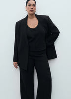 Straight Mid Rise Suit Trousers