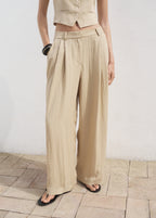Straight Mid Rise Suit Trousers