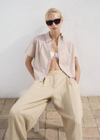 Straight Mid Rise Suit Trousers