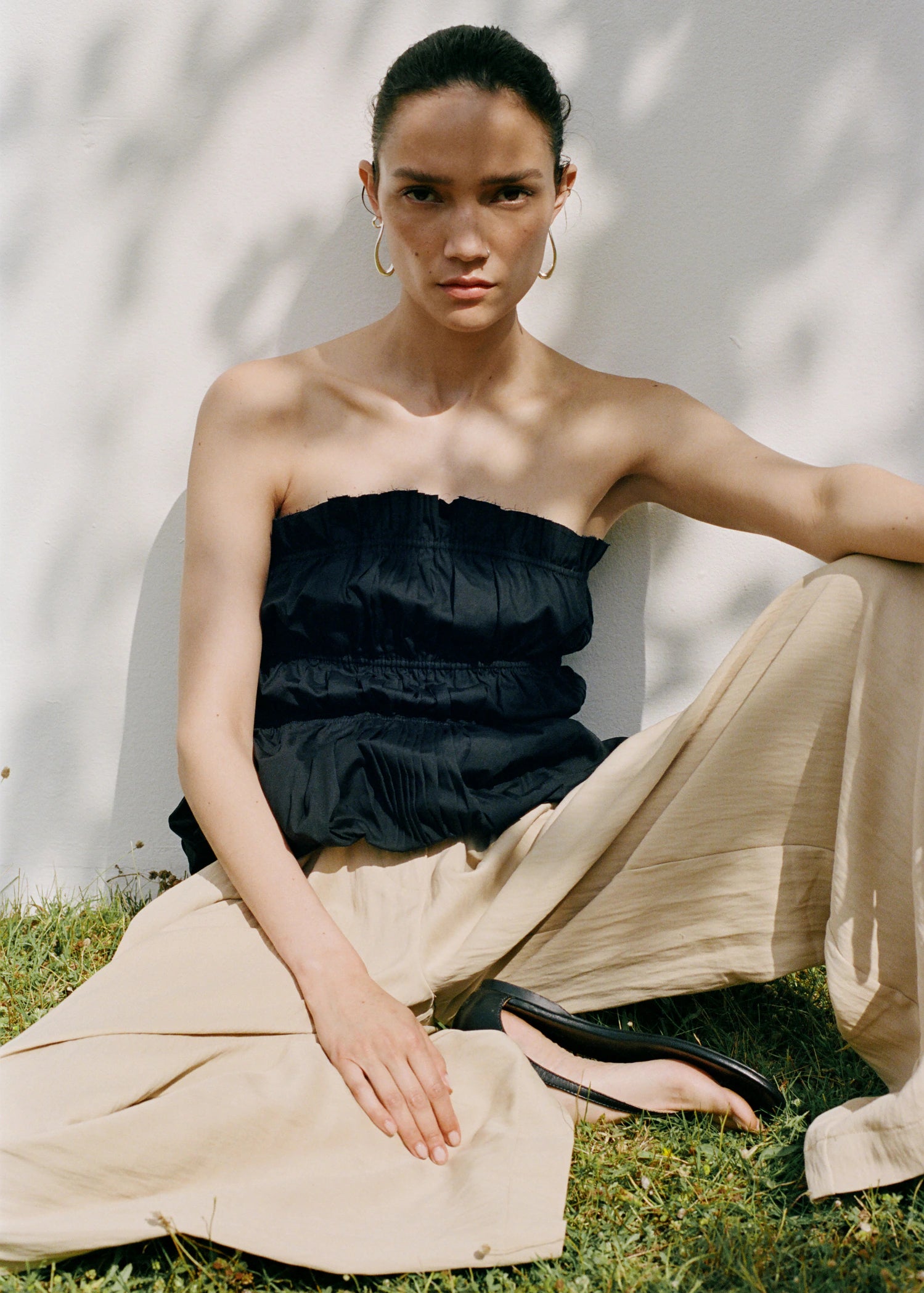 Straight Mid Rise Suit Trousers