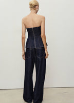 Straight Fit Belt Jeans