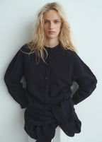 Straight Fit Cardigan With Buttons