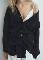 Straight Fit Cardigan With Buttons