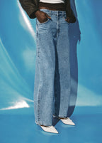 Straight Fit Jeans With A Creased Effect