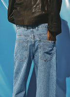 Straight Fit Jeans With A Creased Effect