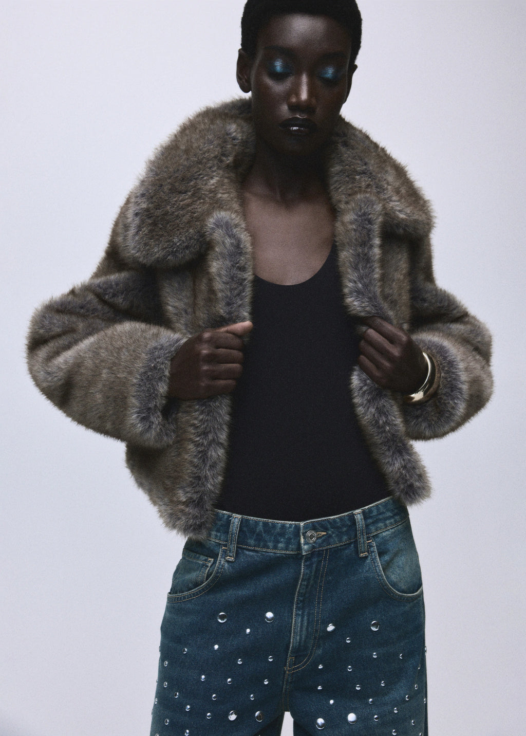 Straight Fit Jeans With Studs