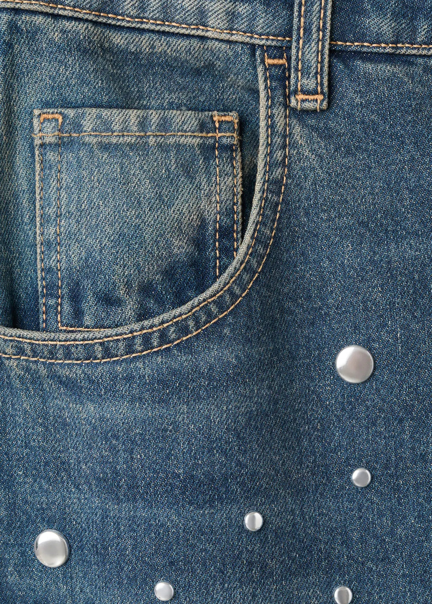 Straight Fit Jeans With Studs