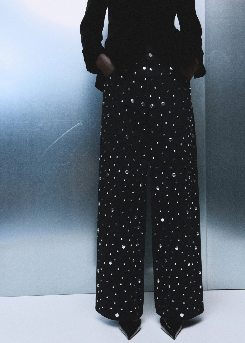 Straight Fit Jeans With Studs