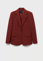 Straight Fit Suit Blazer