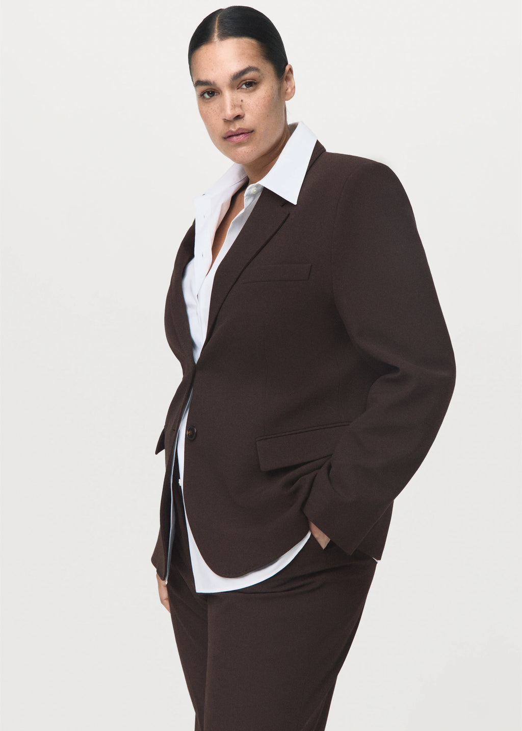 Straight Fit Suit Blazer