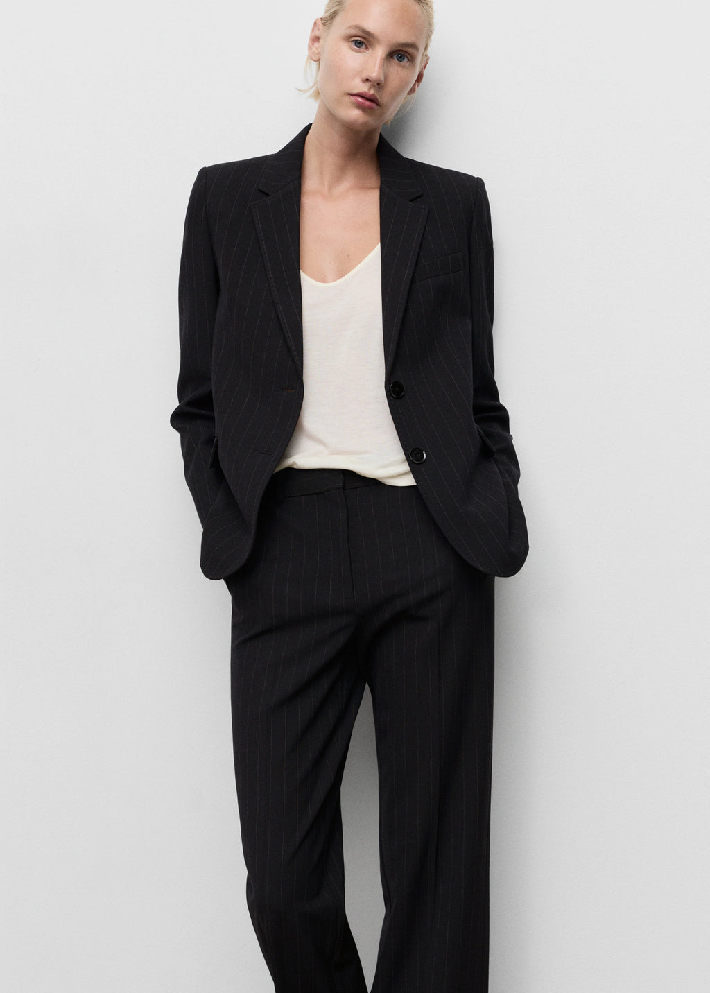 Straight Fit Suit Trousers