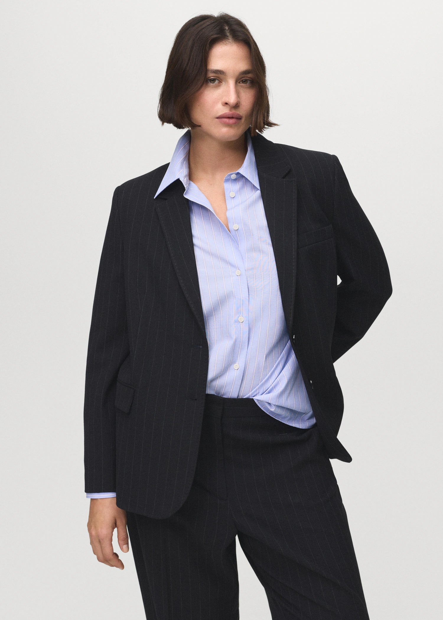 Straight Fit Suit Trousers