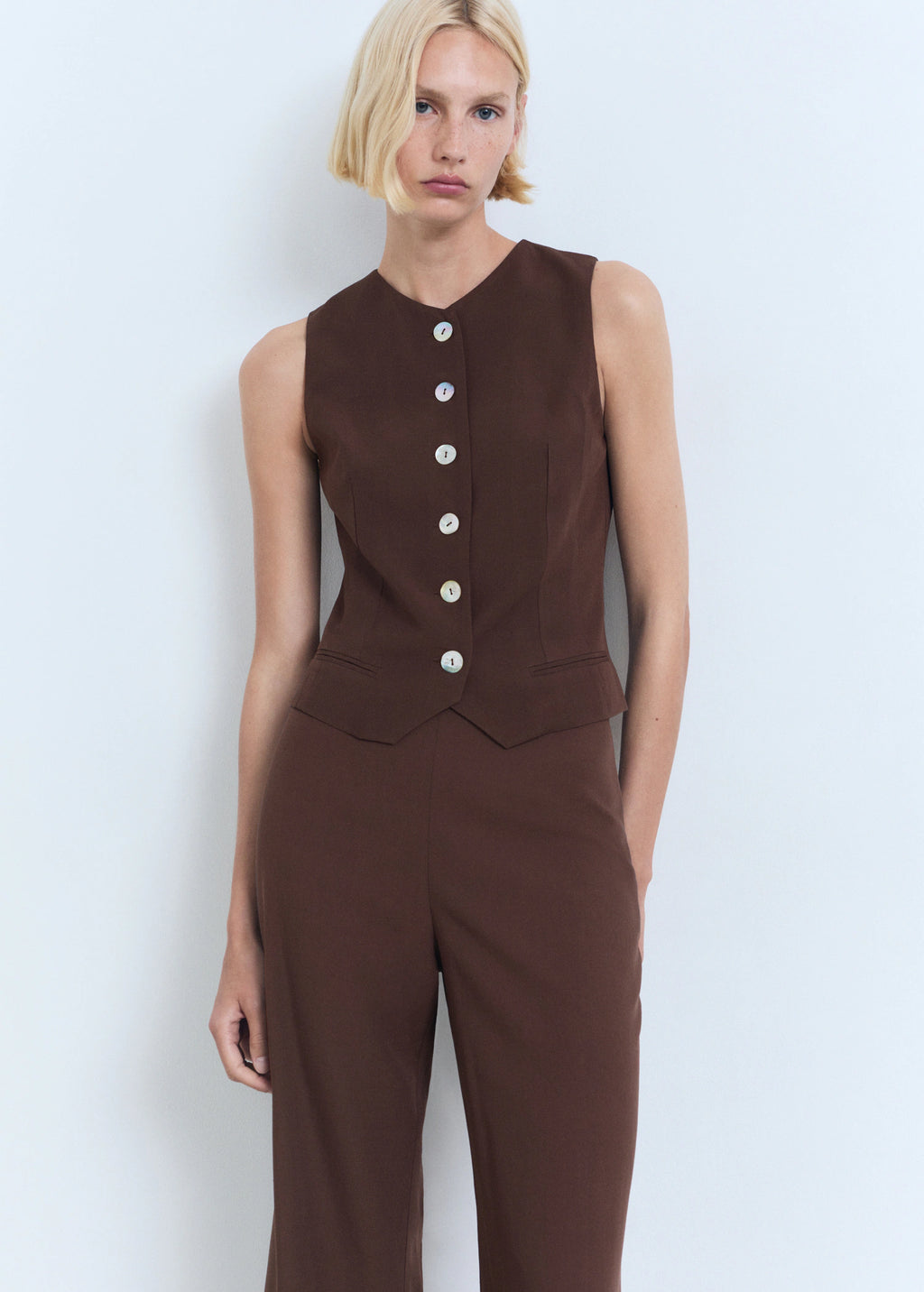 Straight Fit Suit Trousers