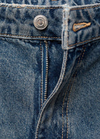 Straight Leg Jeans With Eyelets
