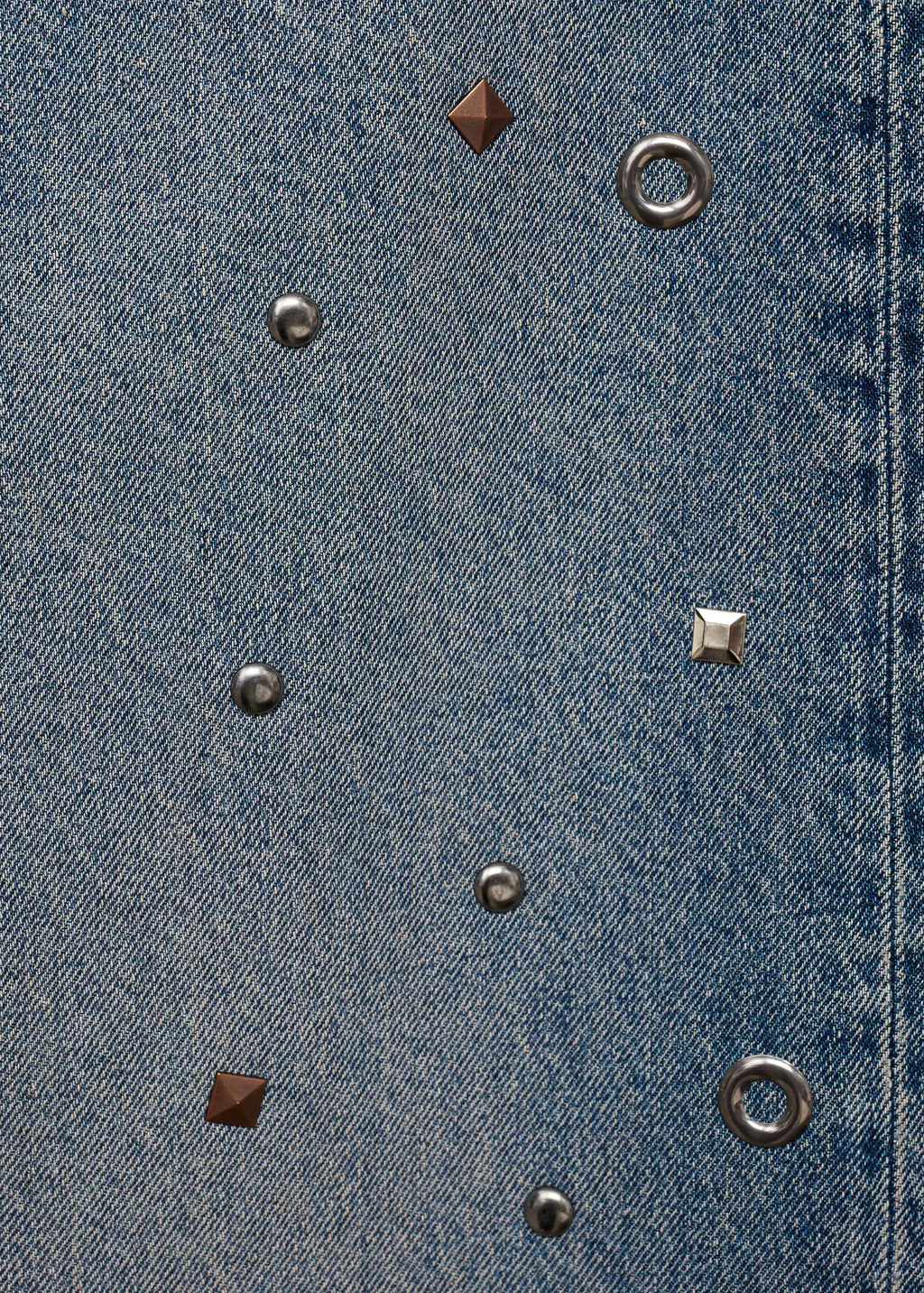 Straight Leg Jeans With Eyelets