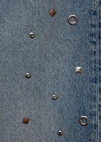 Straight Leg Jeans With Eyelets