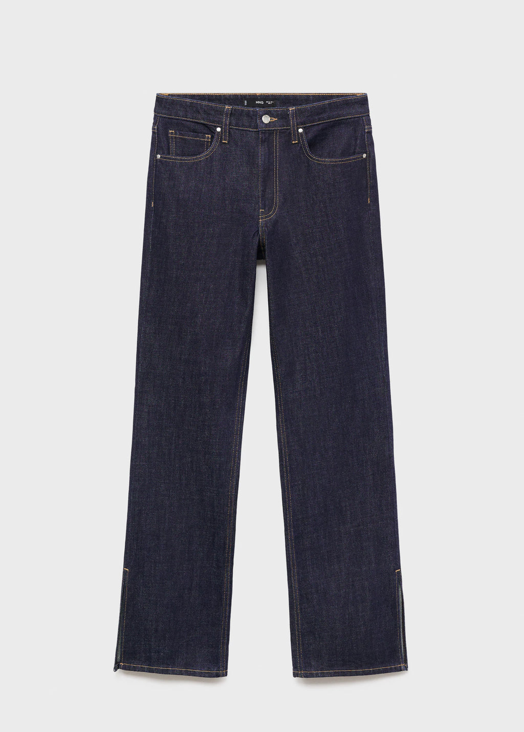 Straight Leg Jeans With Openings
