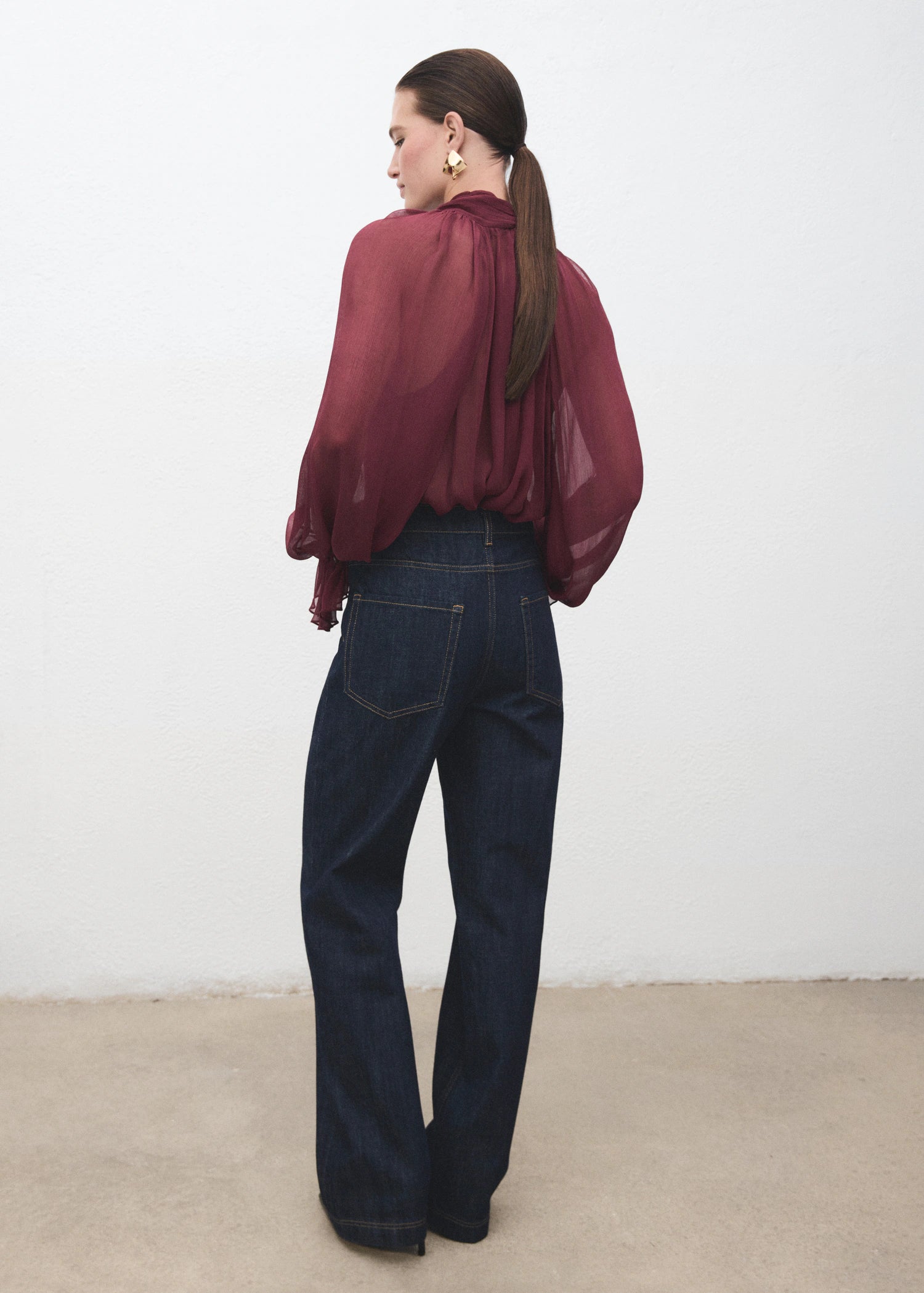 Straight Leg Jeans With Placket