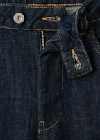 Straight Leg Jeans With Placket