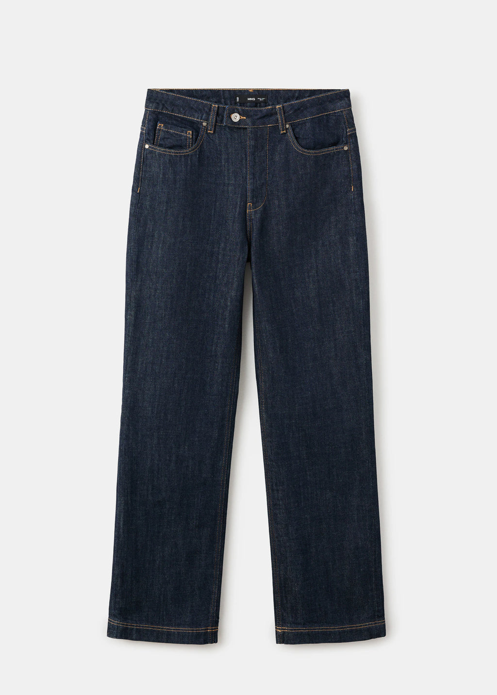 Straight Leg Jeans With Placket