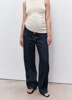 Straight Leg Maternity Jeans With Stitching Detail