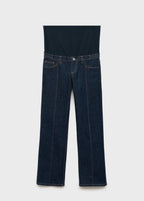 Straight Leg Maternity Jeans With Stitching Detail